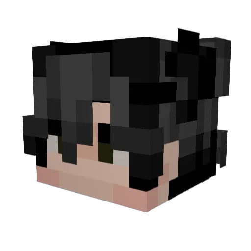 zvhu Minecraft avatar head, 3D render