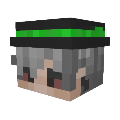 zvll Minecraft avatar head, 3D render