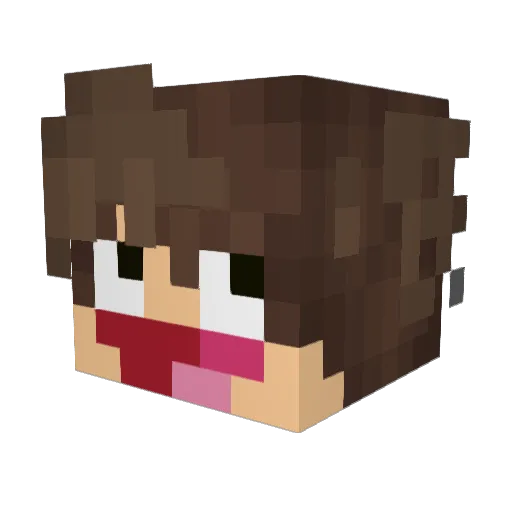zweets Minecraft avatar head, 3D render