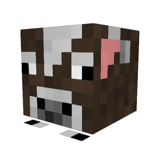 zweiDonut Minecraft avatar head, 3D render