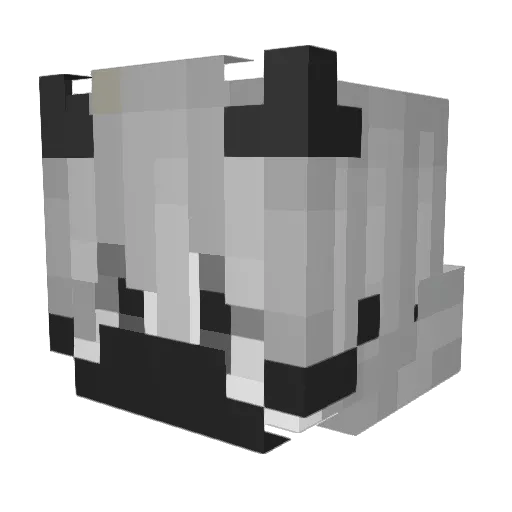 zweiiariel Minecraft avatar head, 3D render