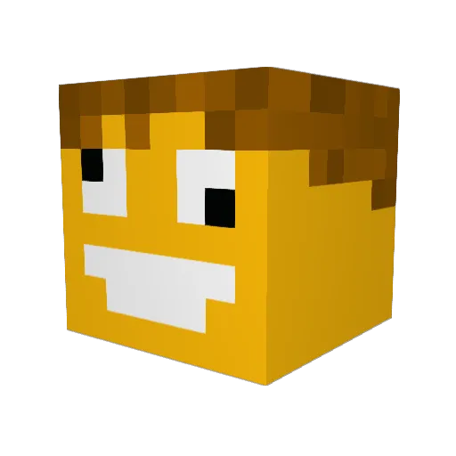zweiwald Minecraft avatar head, 3D render