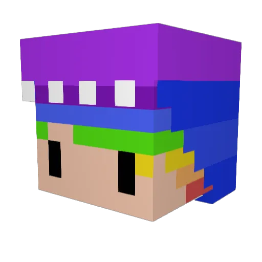 zwerge19 Minecraft avatar head, 3D render