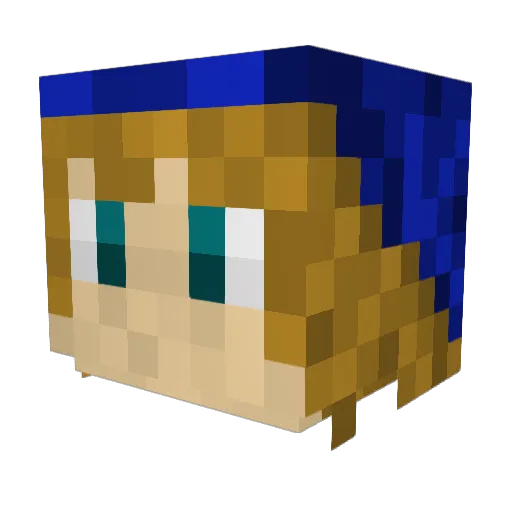 zwergmann Minecraft avatar head, 3D render