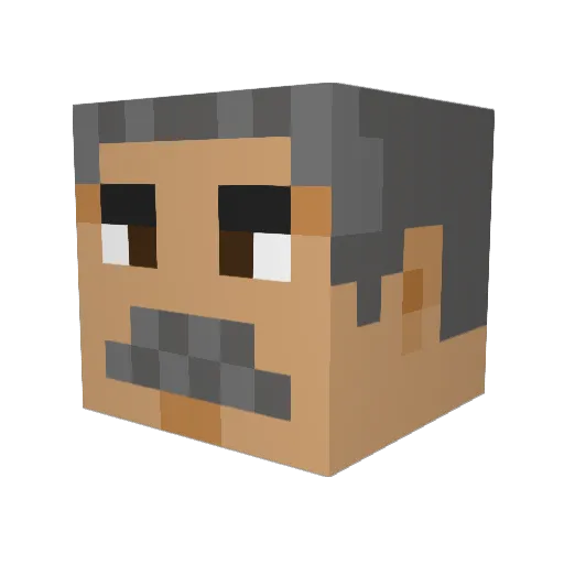 zweuste Minecraft avatar head, 3D render