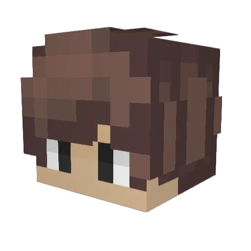 zwiirL Minecraft avatar head, 3D render