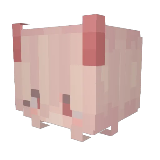 zwmps Minecraft avatar head, 3D render