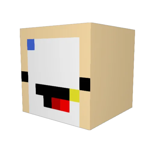 zwombles Minecraft avatar head, 3D render