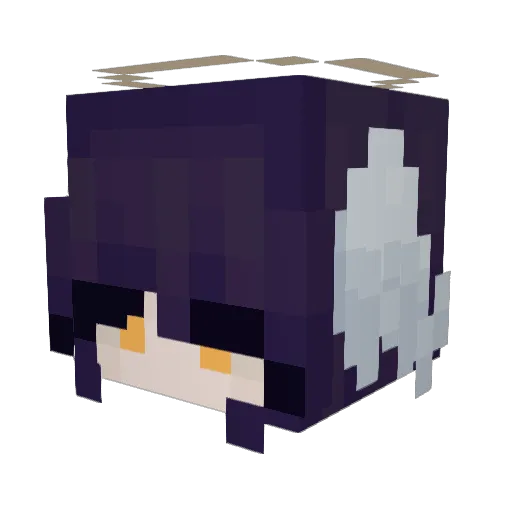 zwra Minecraft avatar head, 3D render
