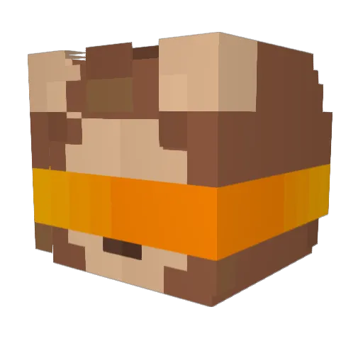 zwrbel Minecraft avatar head, 3D render