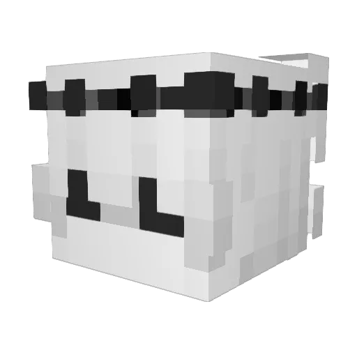 zwxql Minecraft avatar head, 3D render