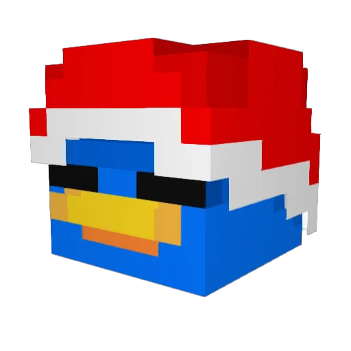 zwz0212 Minecraft avatar head, 3D render