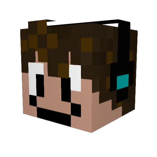 zxagogo Minecraft avatar head, 3D render