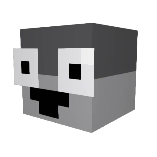 zxbzxb Minecraft avatar head, 3D render