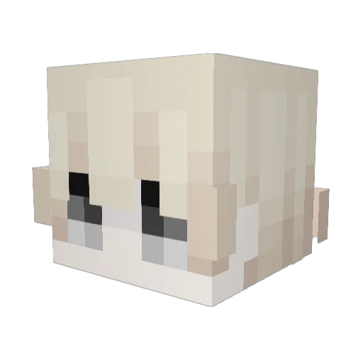 zxcqod Minecraft avatar head, 3D render