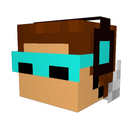 zxcsyfr Minecraft avatar head, 3D render