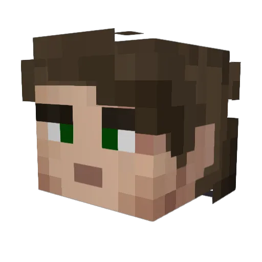 zxdelemi Minecraft avatar head, 3D render