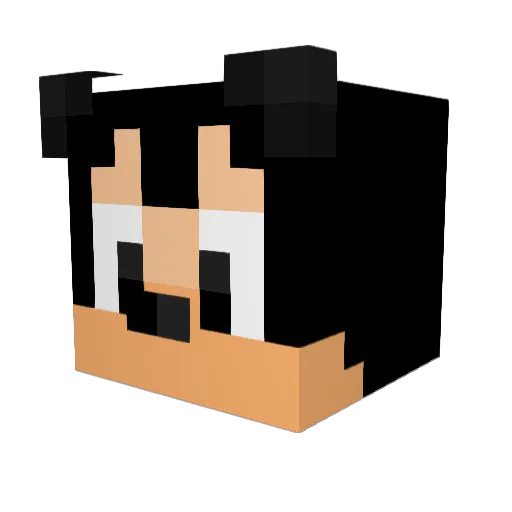 zxed Minecraft avatar head, 3D render