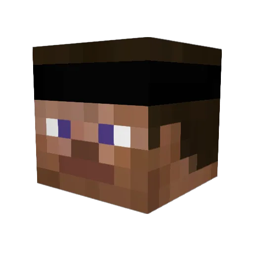 zxhra Minecraft avatar head, 3D render