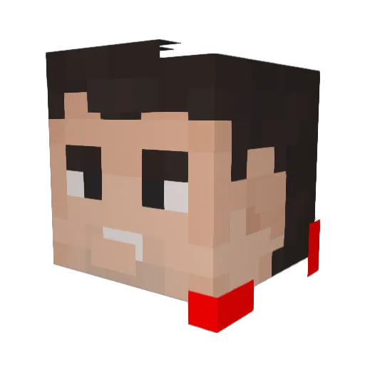 zxj3 Minecraft avatar head, 3D render