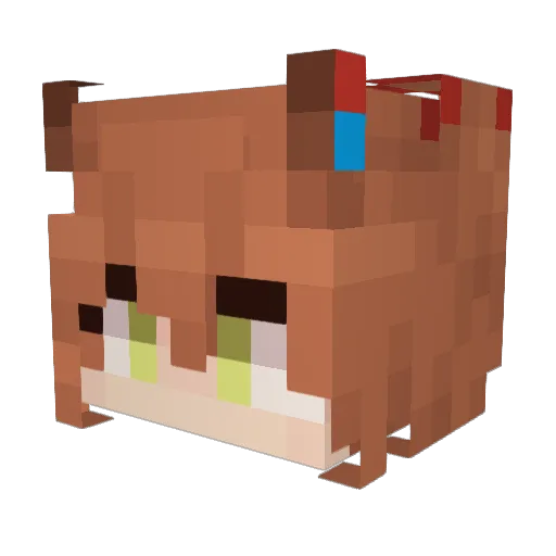 zxk3 Minecraft avatar head, 3D render