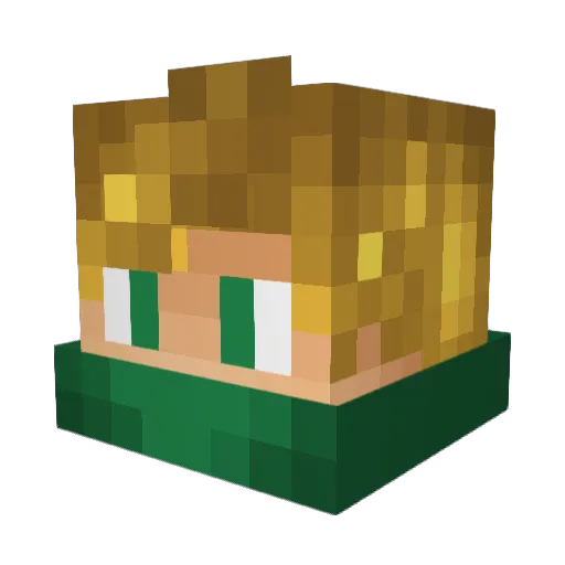 zxl4 Minecraft avatar head, 3D render