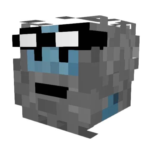 zxqzed Minecraft avatar head, 3D render