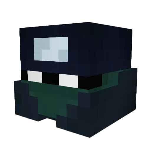 zxrba Minecraft avatar head, 3D render