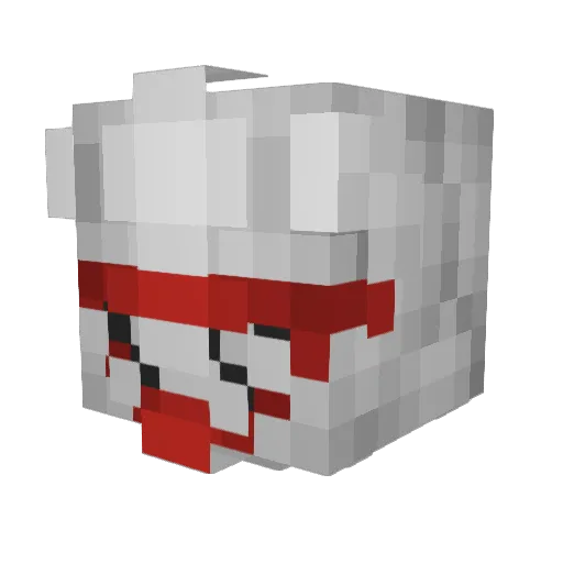 zxrlocks Minecraft avatar head, 3D render
