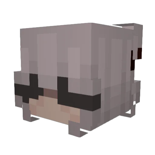 zxrsz Minecraft avatar head, 3D render