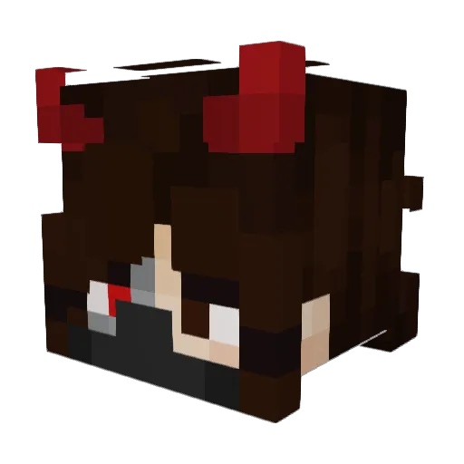 zxselina Minecraft avatar head, 3D render