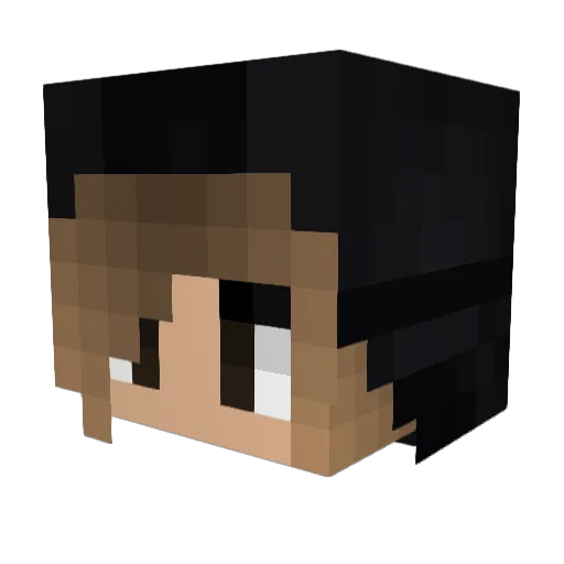 zxve Minecraft avatar head, 3D render
