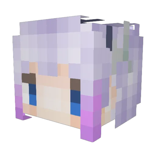 zxyyz Minecraft avatar head, 3D render