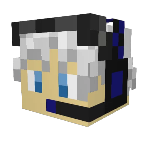 zxzxry Minecraft avatar head, 3D render