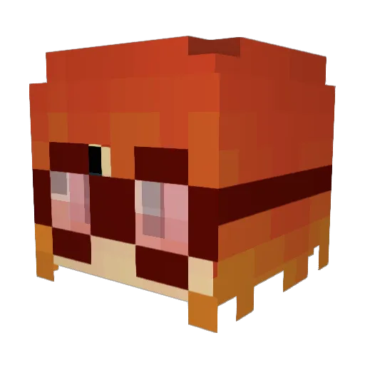 zychedelics Minecraft avatar head, 3D render