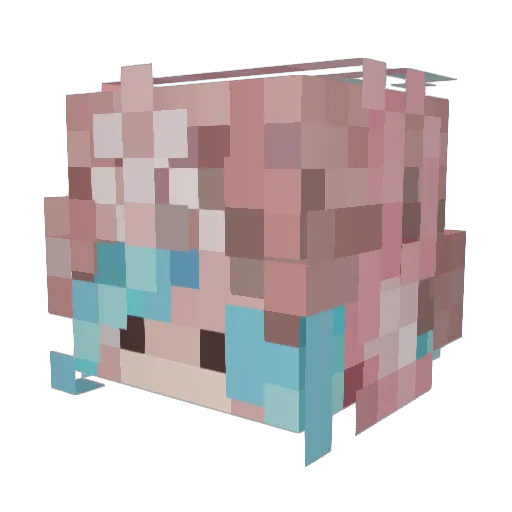 zydrate4dd1ct Minecraft avatar head, 3D render