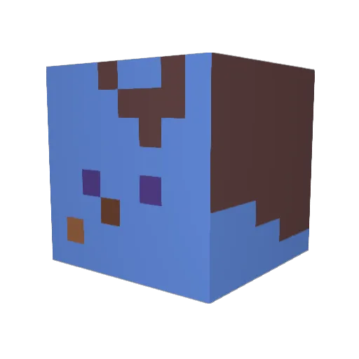 zydsnd Minecraft avatar head, 3D render