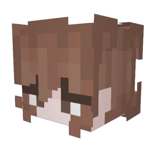 zygraaal Minecraft avatar head, 3D render