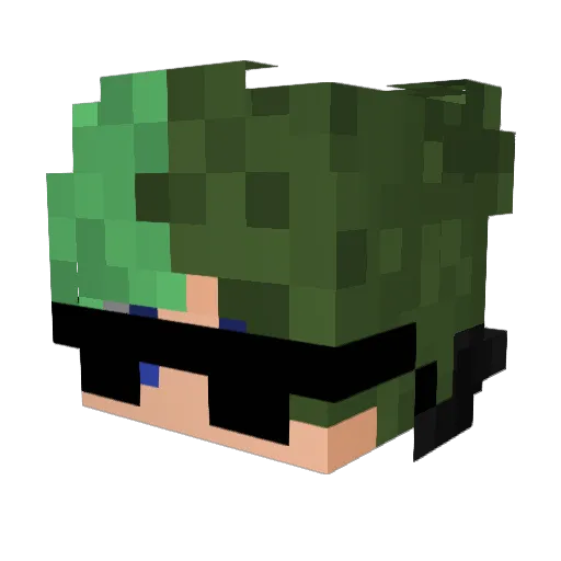 zykkard_ Minecraft avatar head, 3D render