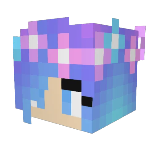 zyndri Minecraft avatar head, 3D render