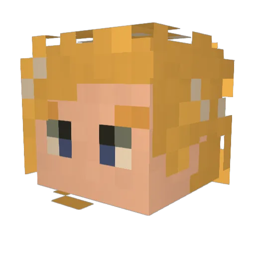 zynxben Minecraft avatar head, 3D render