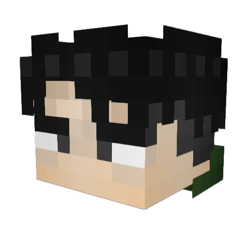 zyosu Minecraft avatar head, 3D render