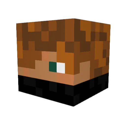 zyvexlele Minecraft avatar head, 3D render