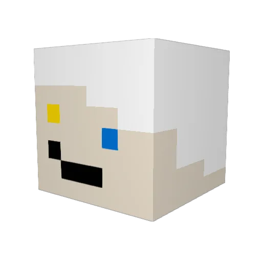 zyx123 Minecraft avatar head, 3D render