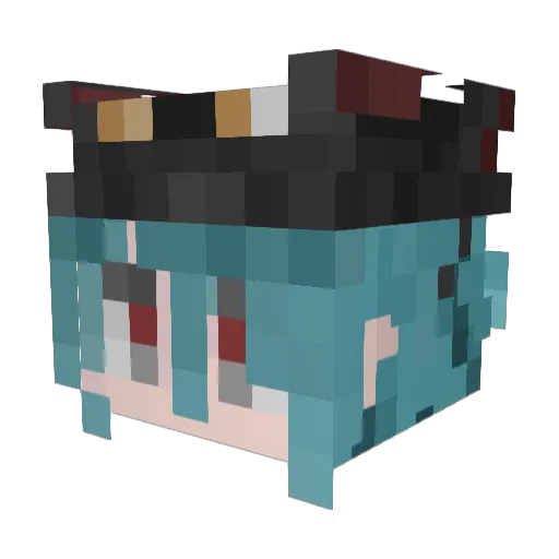 zyxi12345 Minecraft avatar head, 3D render