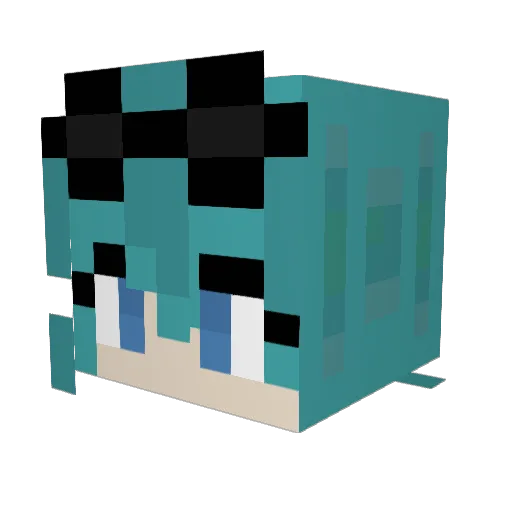 zyzds Minecraft avatar head, 3D render