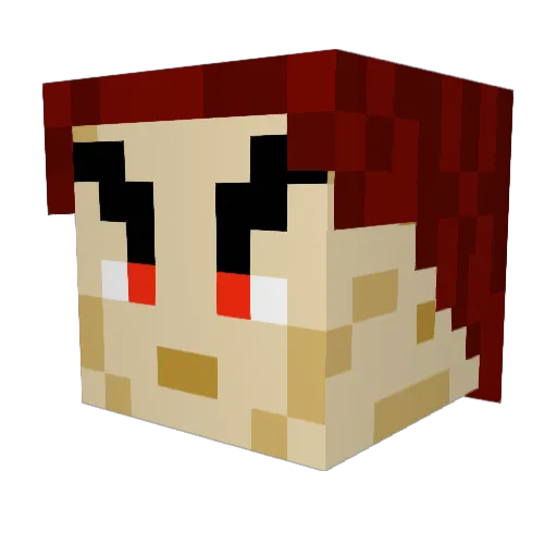 zyzzgot Minecraft avatar head, 3D render