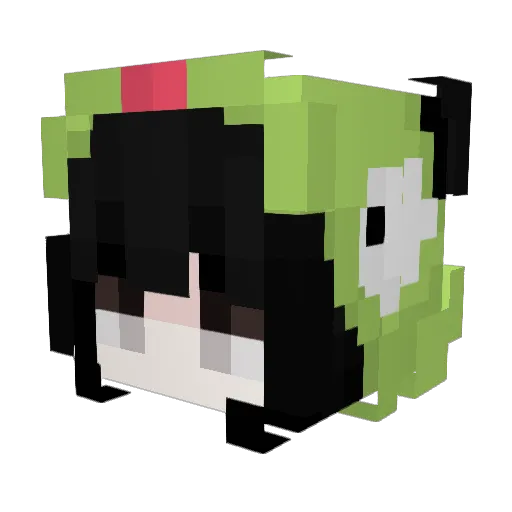 zz1m Minecraft avatar head, 3D render