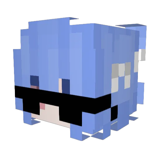 zz2099 Minecraft avatar head, 3D render
