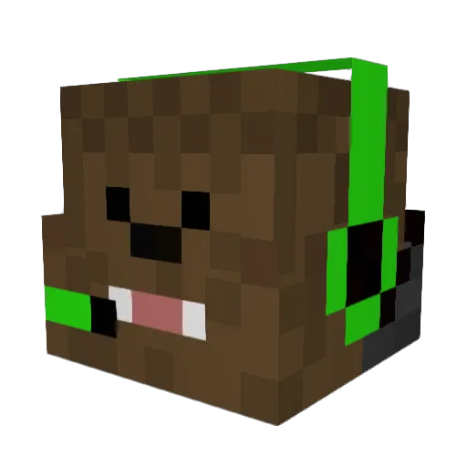 zz2244 Minecraft avatar head, 3D render